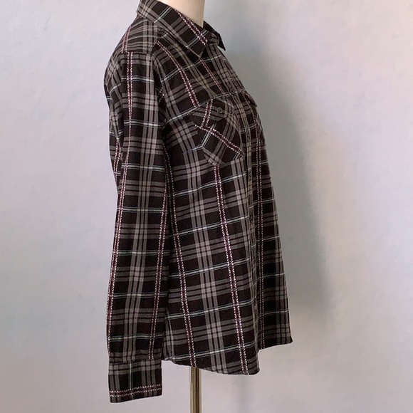 Eddie Bauer Plaid Button Down Long Sleeve Shirt - Picture 4 of 12